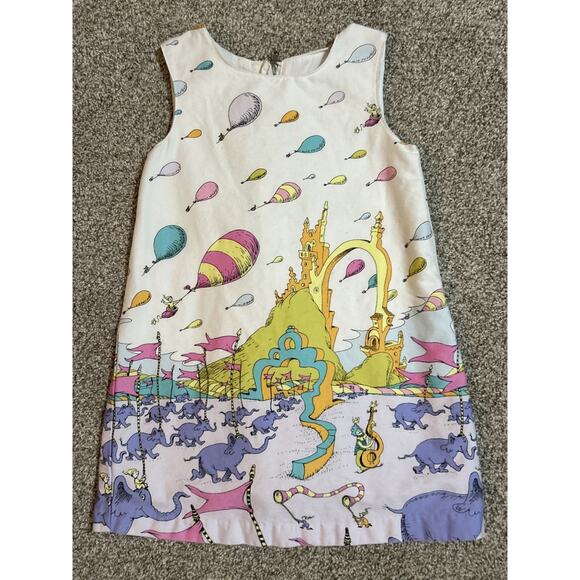 Dr. Seuss Toddler Girl Cute Shift Dress 2T Oh The Places You'll Go Colorful *A4 - Picture 1 of 3